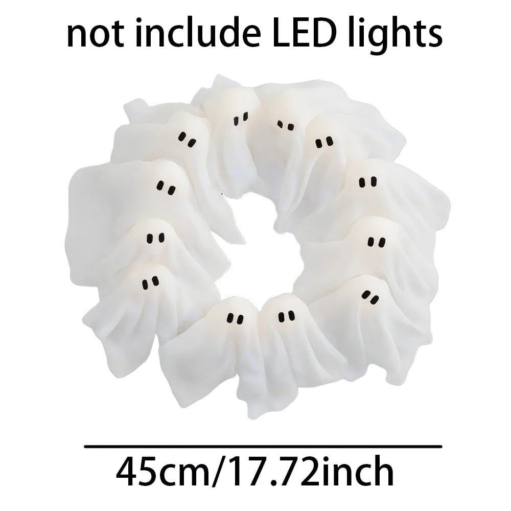 halloween led ghost wreath indooroutdoor spooky door wall decor halloween led ghost wreath indooroutdoor spooky door wall decor