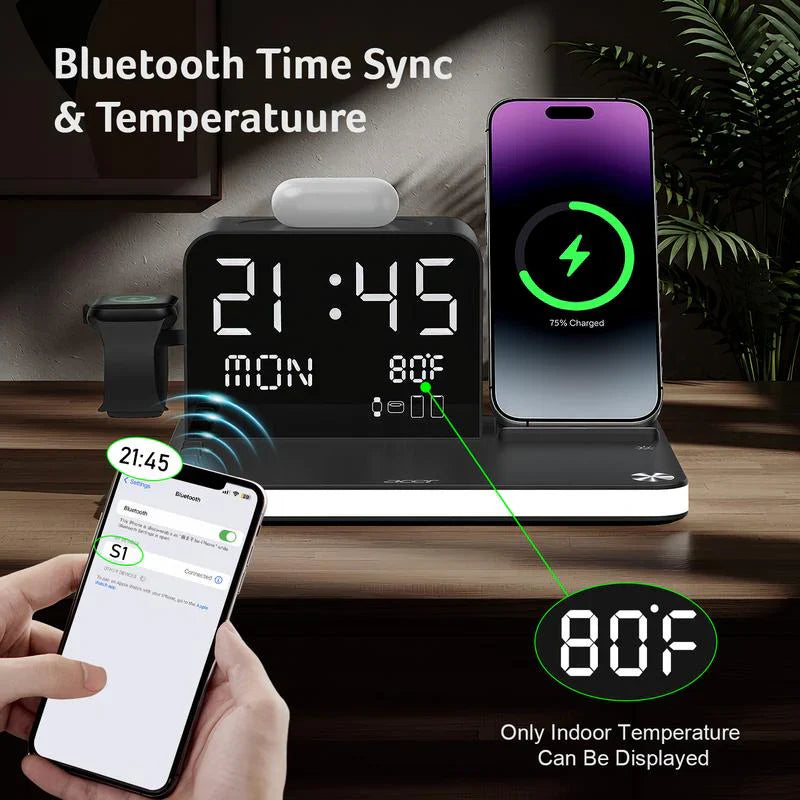 7 in 1 wireless charging station with led night light 7 in 1 wireless charging station with led night light
